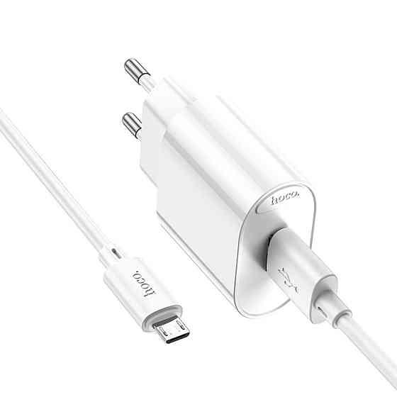 Мережевий зарядний пристрій HOCO C109A Fighter single port QC3.0 charger set, колір білий 6931474784827 Одеса