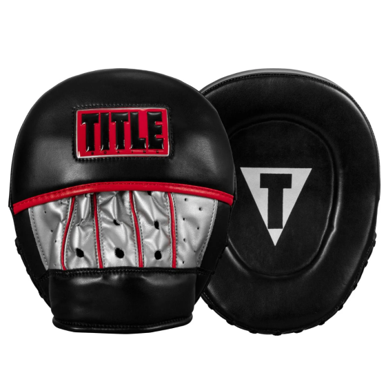 Лапи боксерські TITLE Boxing Valiant Punch Mitts - Black/Silver Каменское