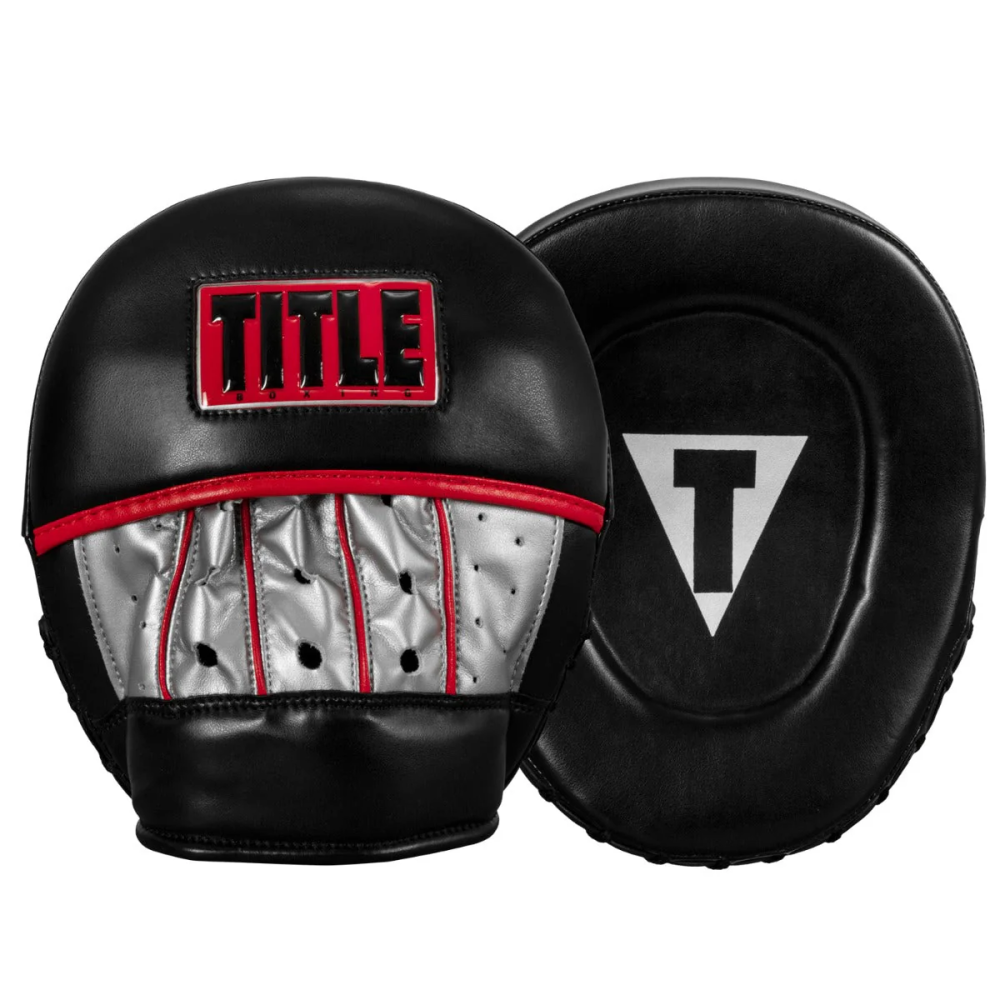 Лапи боксерські TITLE Boxing Valiant Punch Mitts - Black/Silver Каменское - изображение 1