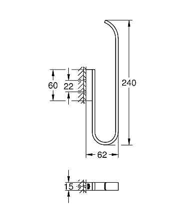 Тримач для запасного рулону туалетного папару Grohe Selection (41067000) Київ