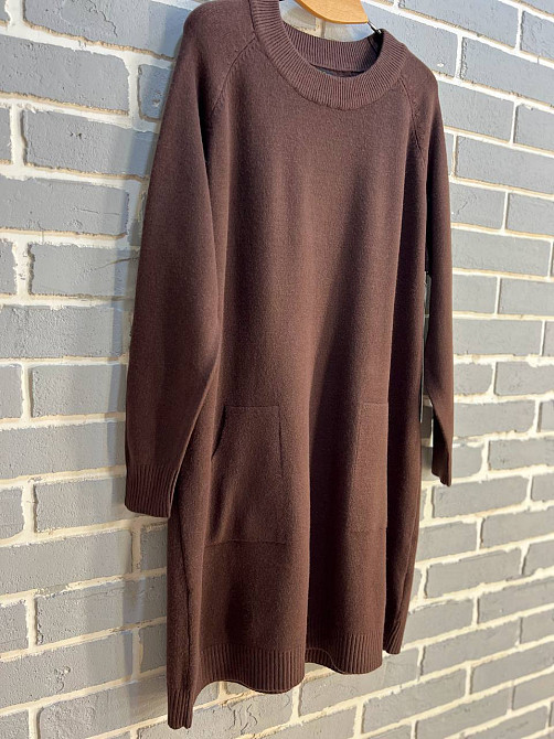 Платье женское LES ETOILES CLAIRES 8198 свитер оверсайз с карманами средняя длина one size, шоколад, one size Киев - изображение 7