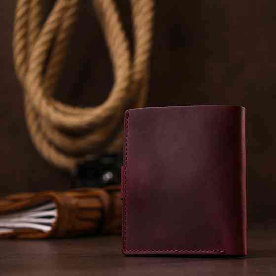 Жіноче матове шкіряне портмоне Shvigel 16478 Вишневий Київ