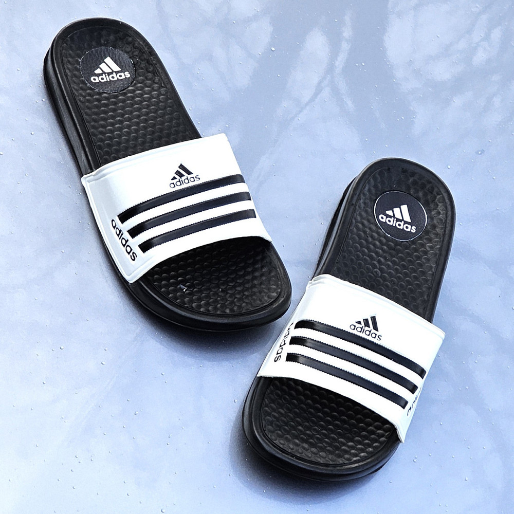 Шльопанці Adidas Чорні Сланці Тапочки Білі Адідас Жіночі (розміри: 37,38,39,41) Дніпро - фото 7