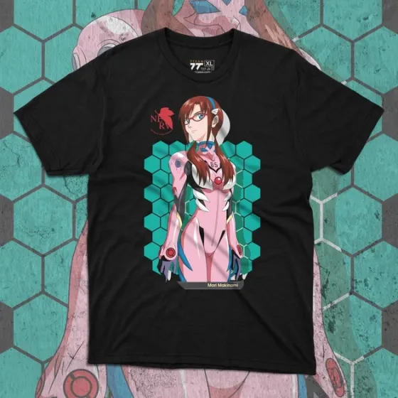Футболка для подростка мальчика с принтом Evangalion Мари Макинами Размер 160 Anime10667 Днепр