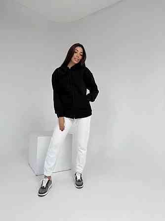 Жіноча тепла флісова кофта на змійці щільний двосторонній фліс Чорний, 50/52 Одеса