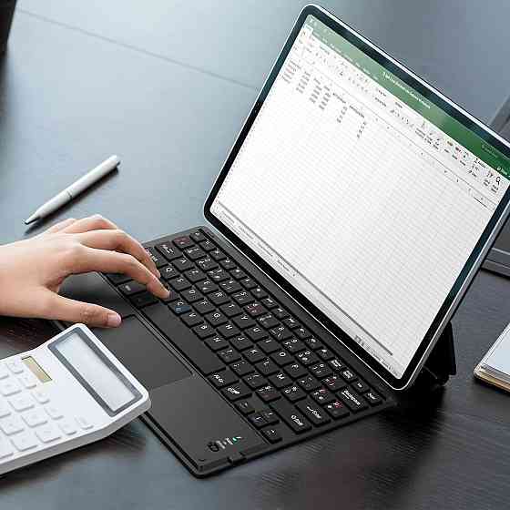 Клавіатура 1 BY ONE DIAFIELD AZERTY чорна з тачпадом ультратонка Bluetooth BT5.0 безшумна 280mAh 40 год сумісна з Android iPad Київ