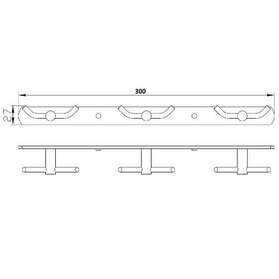 Планка з гачками подвійними 3х2 Globus Lux RM 1503-3 Тернопіль