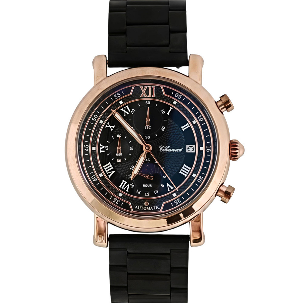 Годинник чоловічий наручний Chenxi Patek Steel Black (2 ремінці) Вінниця - фото 1