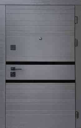 Форт-М Двері квартирна модель Тріо-Симетрія , колір Венге сіра горизонт /дуб пломбір Київ