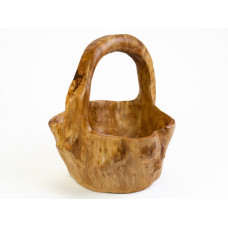 Стильний дерев'яний кошик ручної роботи Київ - фото 1