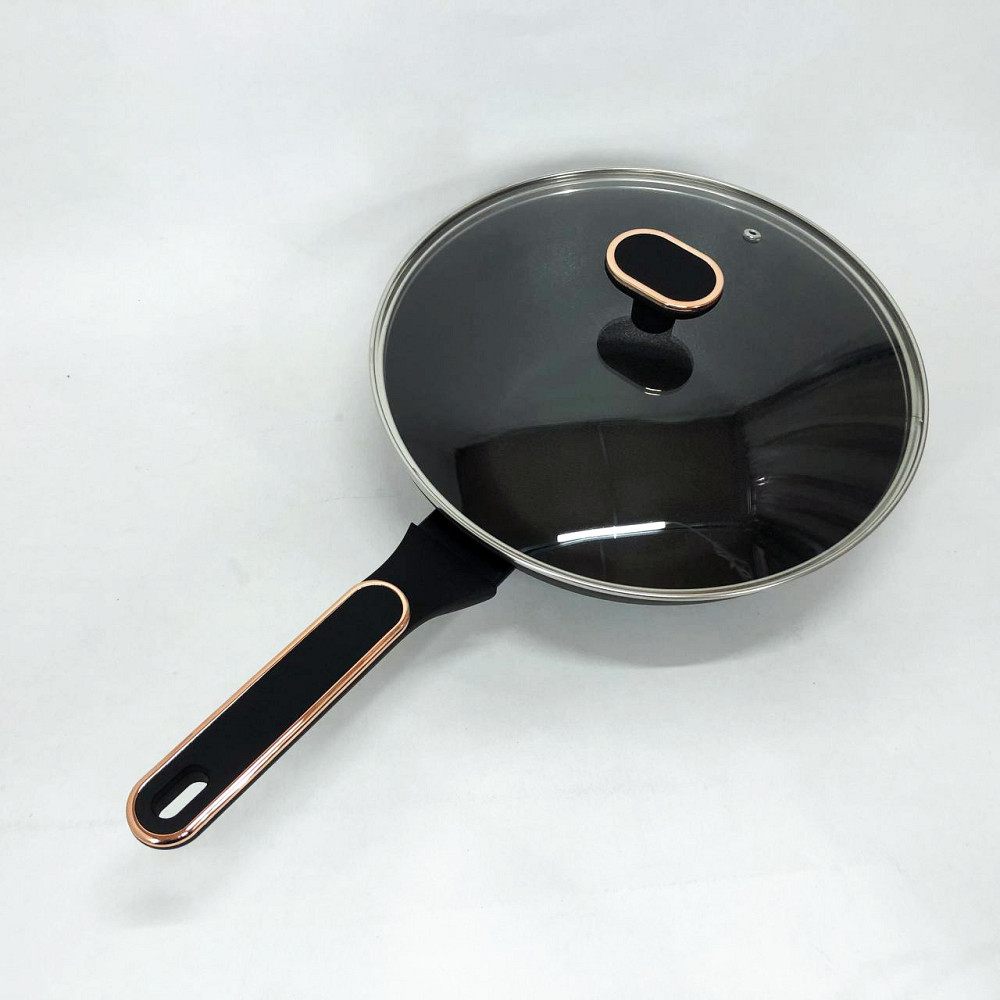 Сковорода антипригарна індукційна Magio MG-1168 28 см, Надійна сковорода з антипригарним покриттям KJ-45 Івано-Франківськ - фото 6