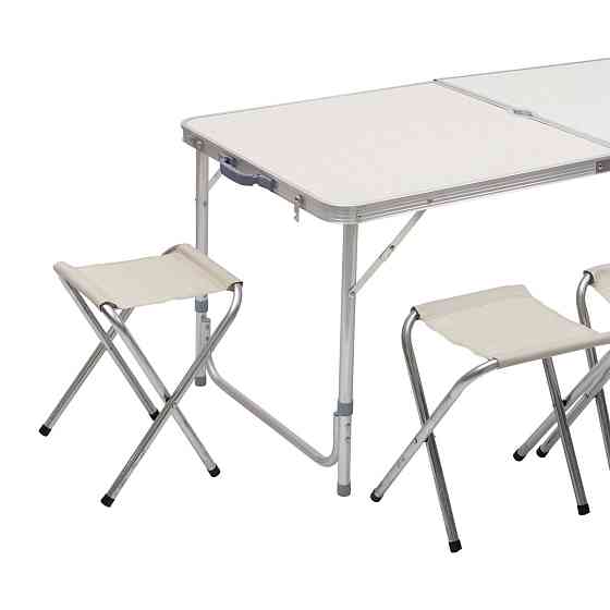Стіл і 4 стільці для пікніка набір туристичних алюмінієвих складних алюмінієвих меблів для кемпінгу 8812-4 Коломия