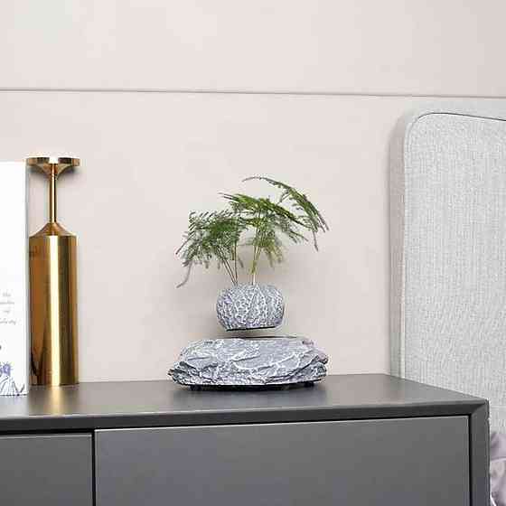 Магнитный левитационный горшок для растений HCNT Magnetic Levitating Pot M5B-P Grey Одесса
