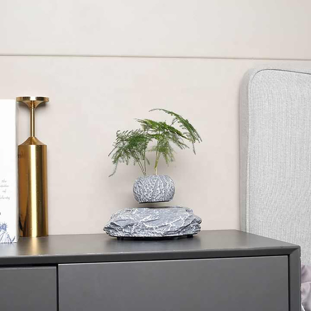 Магнитный левитационный горшок для растений HCNT Magnetic Levitating Pot M5B-P Grey Одесса - изображение 3