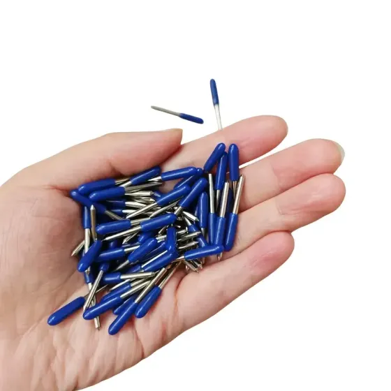 Сменные вольфрамовые ножи для плоттера 10 шт синие Киев