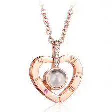 Кулон подвеска с проекцией I love you Я тебя люблю на 100 языках мира в форме сердца Коломия - фото 4