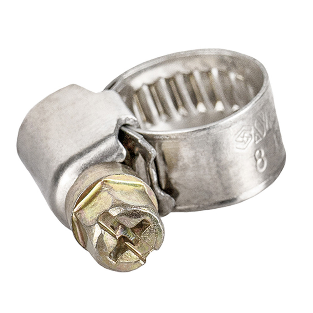 Хомут черв'ячний неіржавкий 9 мм D8-12мм 25шт SIGMA (2510001) Київ - фото 3