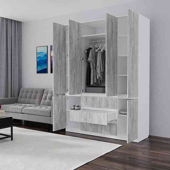 Розпашна шафа Смузі 29 1400 білий/урбан лайт Дніпро