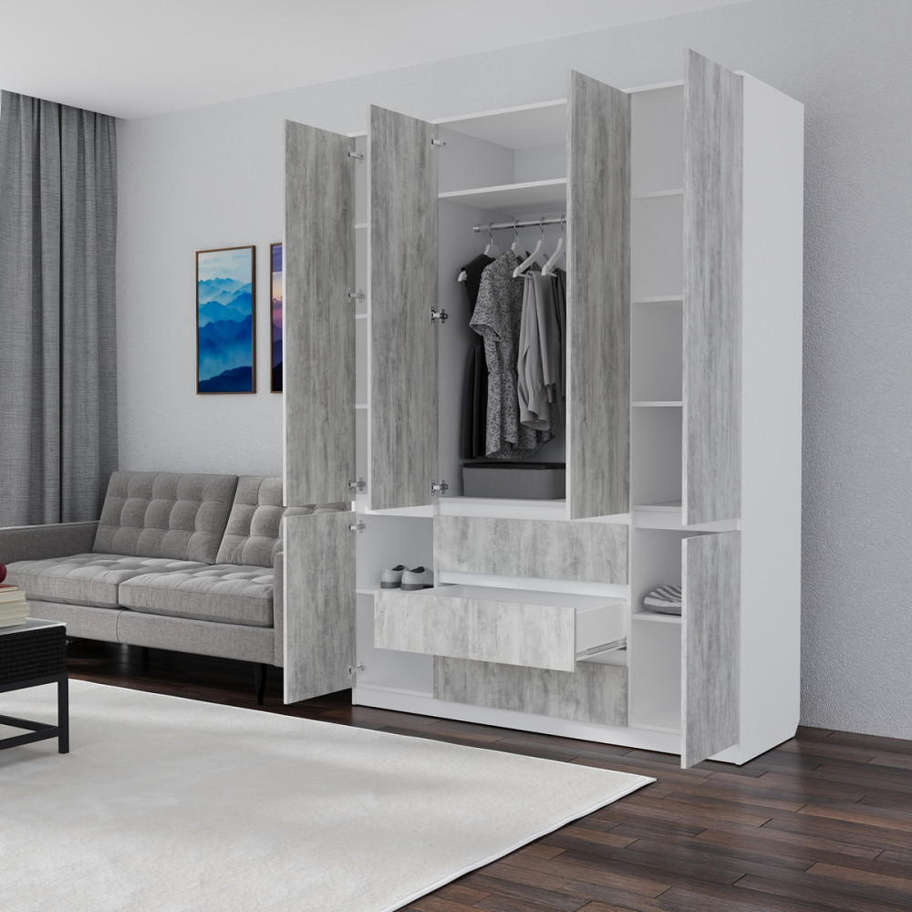 Розпашна шафа Смузі 29 1400 білий/урбан лайт Дніпро - фото 2