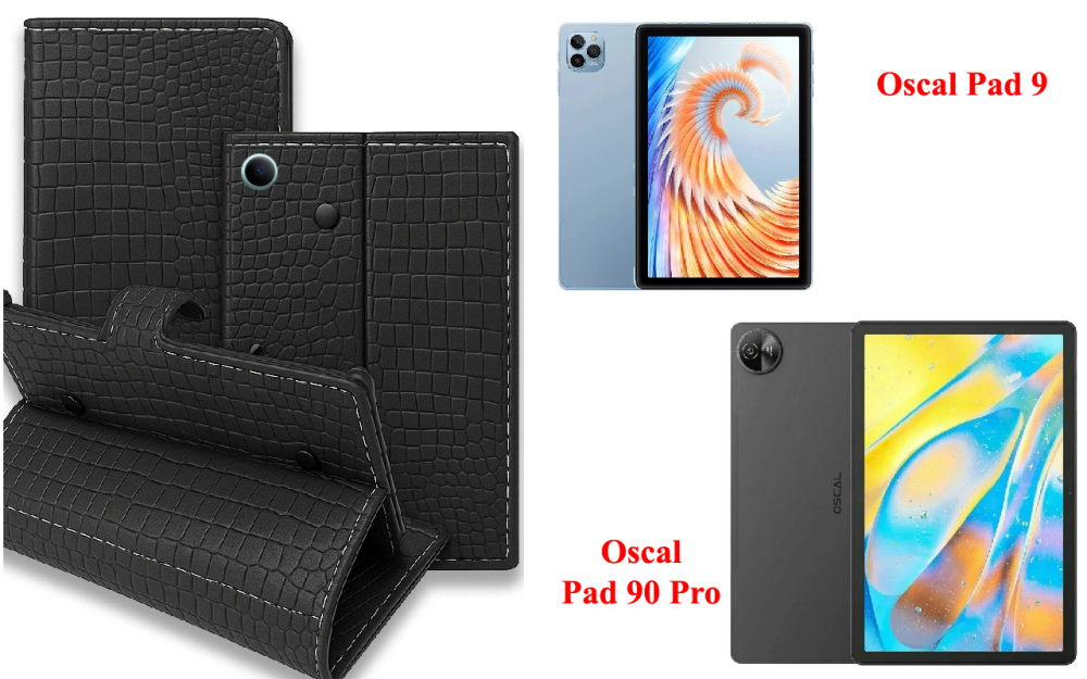 Книга-трансформер для планшета Oscal Pad 200, цвет Black Krokodil Black Киев - изображение 1