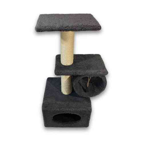 Цапа Природа Саванна для кошек с барабаном серая 38x38x90 см Киев