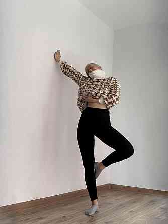 Женские теплые лосины в рубчик Черный 42/44 Харьков