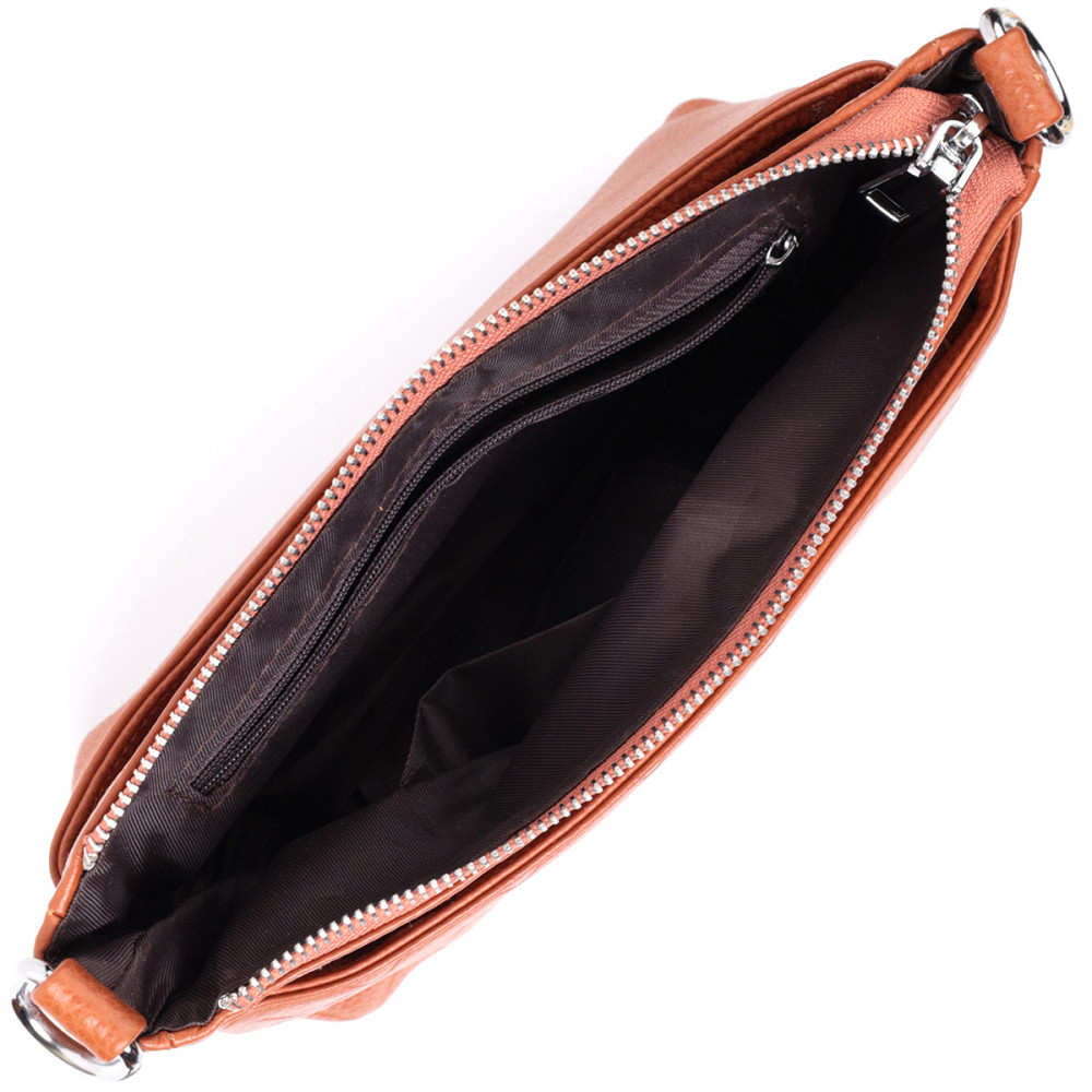 Сумка для женщин среднего размера на три отделения из натуральной кожи Vintage 22804 Рыжий Киев - изображение 8