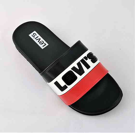 Шльопанці Тапочки LEVIS Сланці Ливайс Чорні Чоловічі (розміри: 41,42,43) Дніпро