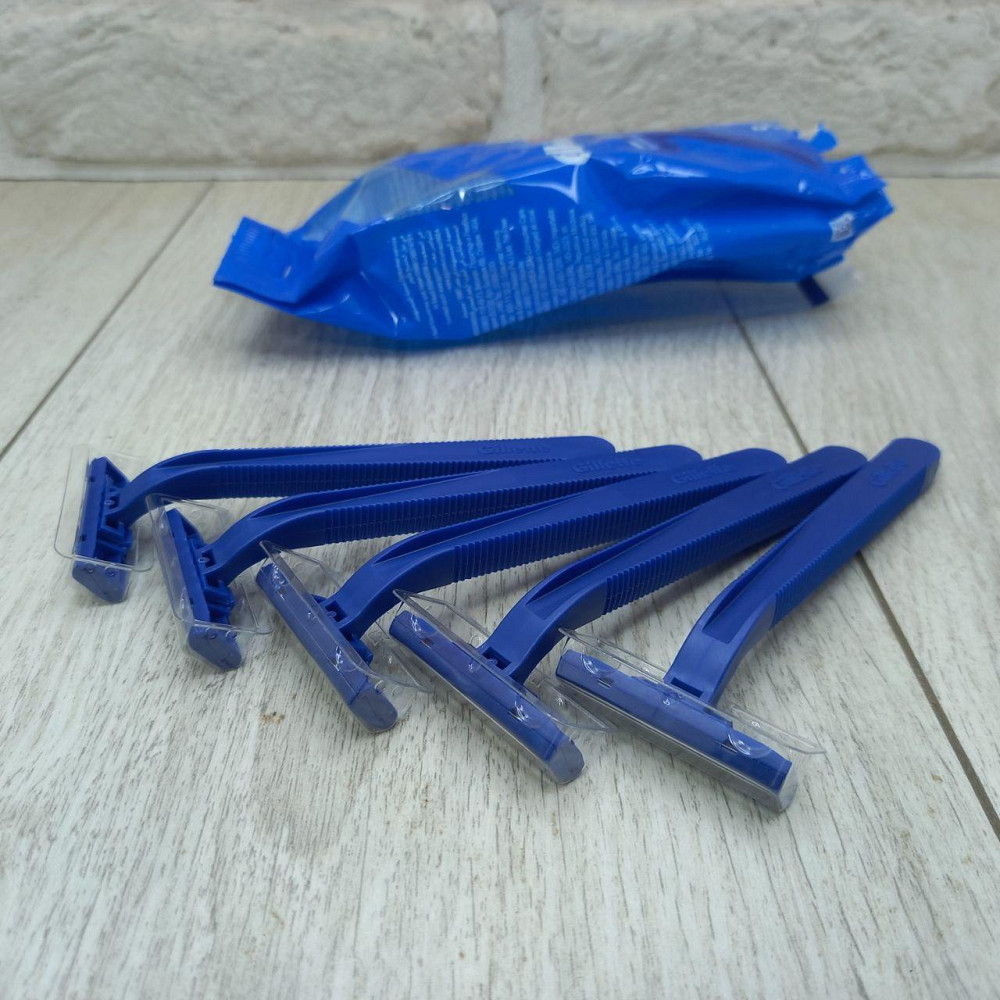 Верстати для гоління Gillette 2 одноразові 5 шт - чоловічі бритви з подвійним лезом для гладкого гоління Харків - фото 5