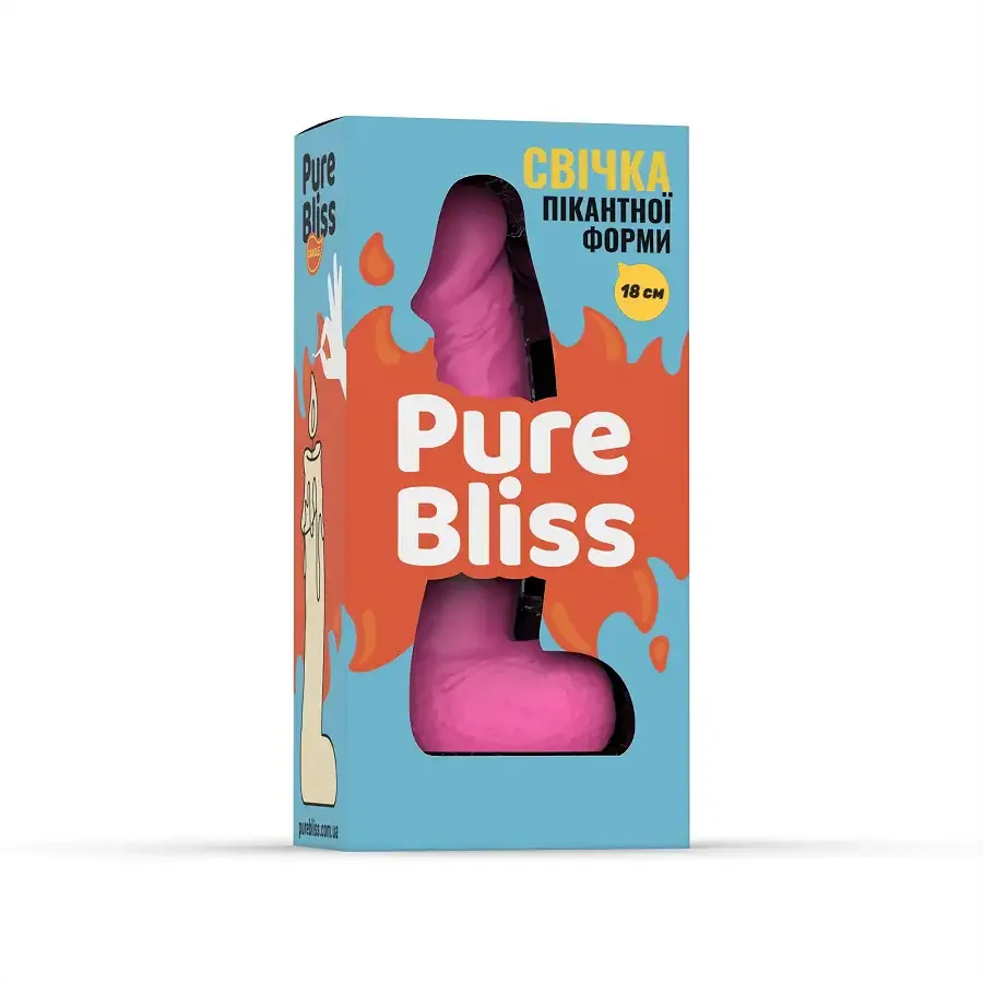 Свічка у вигляді члена Pure Bliss BIG Pink 18 см Львів - фото 6