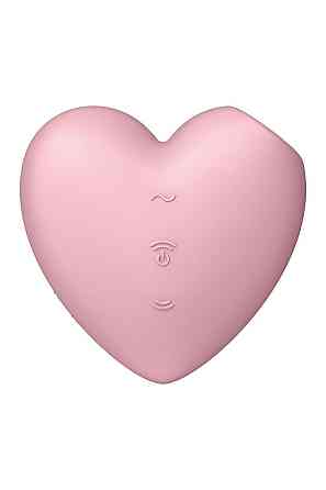 Вакуумний стимулятор-серце з вібрацією Satisfyer Cutie Heart Light Red Sex Aura Київ