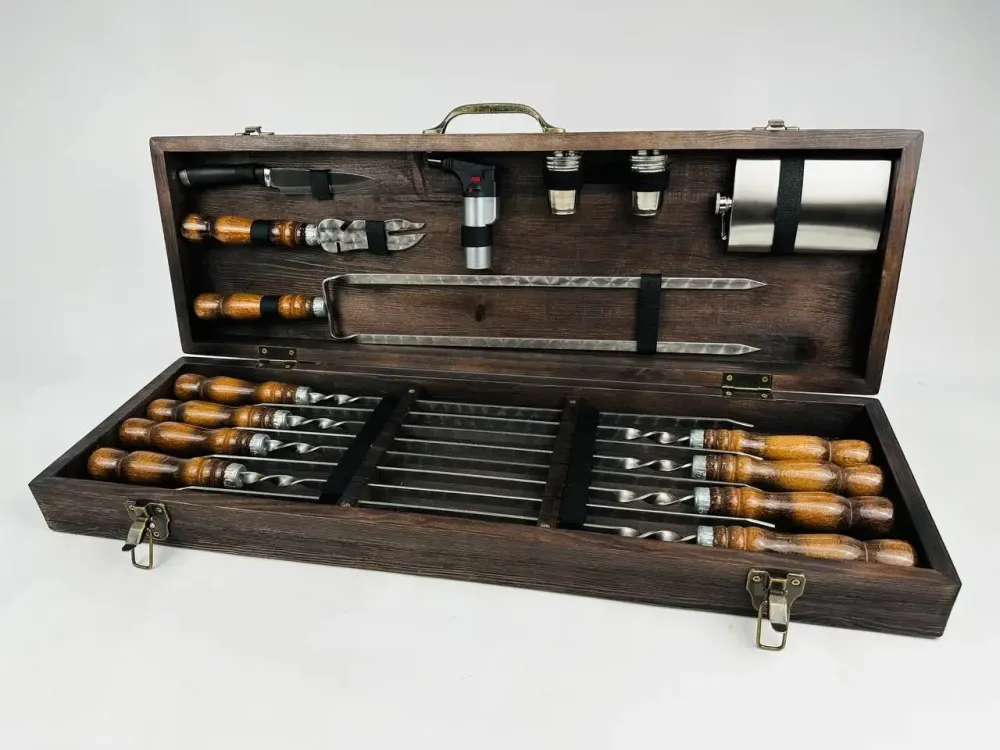 Набори шампурів, Набір шампурів у кейсі "Скіф Класік" Шампури, вертіла Тернопіль - фото 4