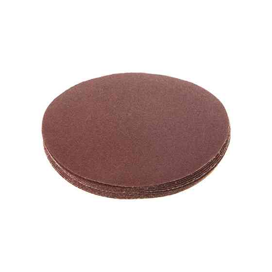 Круг наждаковий на липучці 125 мм, папір клас E, щільність 220 г/м², К120, 10 од. INTERTOOL BT-0562 Київ