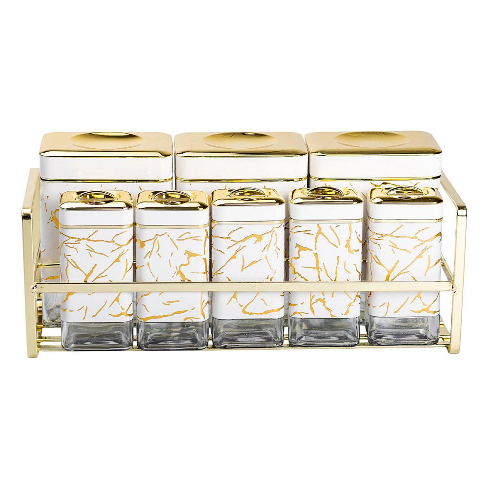 Набір приправ і спецій на підставці, 8 штук, білий Київ - фото 1