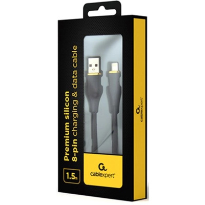 Дата кабель USB 2.0 AM to Lightning 1.5m 2.1A Cablexpert (CC-USB2S-AM8PM-1.5M-BK) Вінниця - фото 2