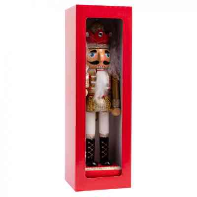 Новогодняя фигурка Novogod`ko Щелкунчик 25 см Дерево Золото (974680) Винница