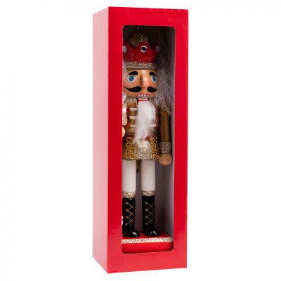 Новогодняя фигурка Novogod`ko Щелкунчик 25 см Дерево Золото (974680) Винница - изображение 3