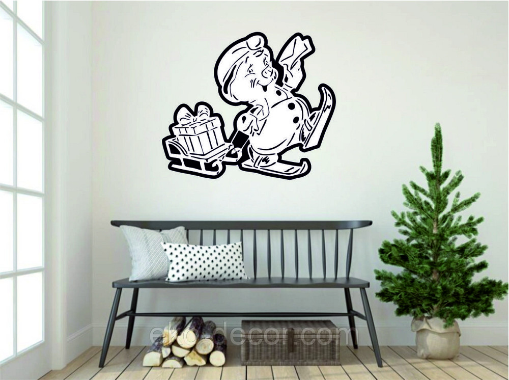 Декоративне настінне Панно «Сніговик», Декор на стену Київ - фото 4