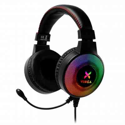 Наушники Vinga HSCU-100 Gaming LED Black (HSCU-100) Винница