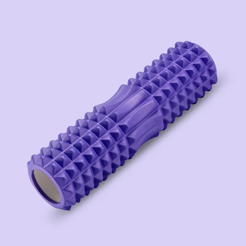 Ролик массажный для йоги и фитнеса,валик гимнастический, фиолетовый 45 х 12,5 см Каменец-Подольский - изображение 1