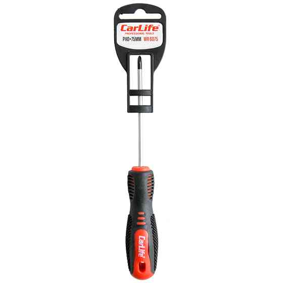 Викрутка Carlife хрестова PH0x75mm, Cr-V 6150 Львів
