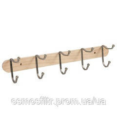Планка Axentia МДФ цвет сосна с 5ю металл крючками (130861) Киев - изображение 1