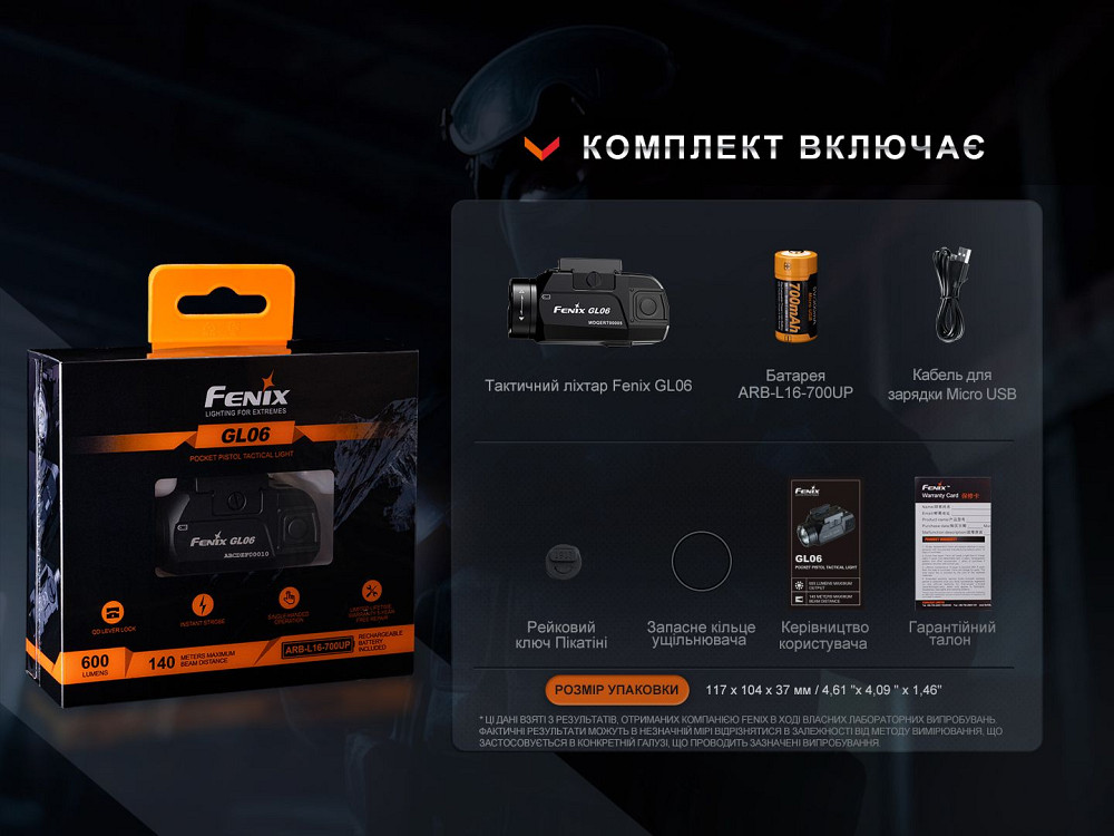 Ліхтар до пістолета Fenix GL06 Киев - изображение 17
