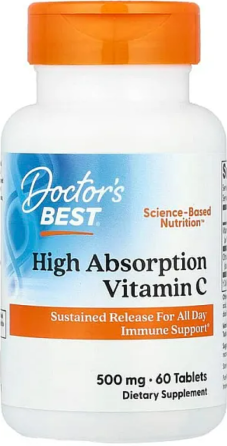 Вітамін С аскорбінова кислота Doctors Best High Absorption Vitamin C 60 таб Київ