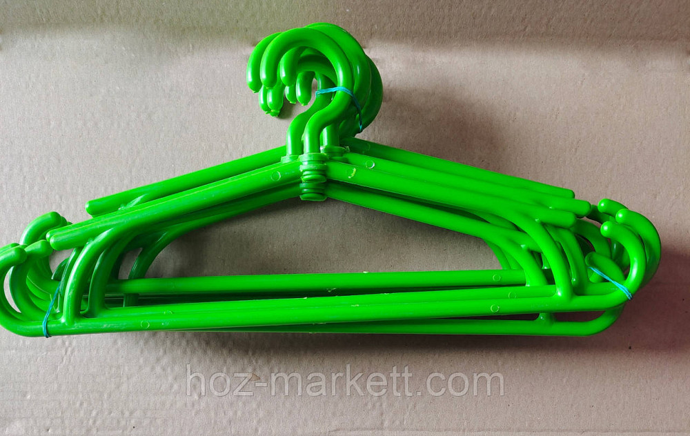 Вешалки плечики тремпель пластиковый с поворотным крючком цветной 40 см 10 шт уп Харьков - изображение 1