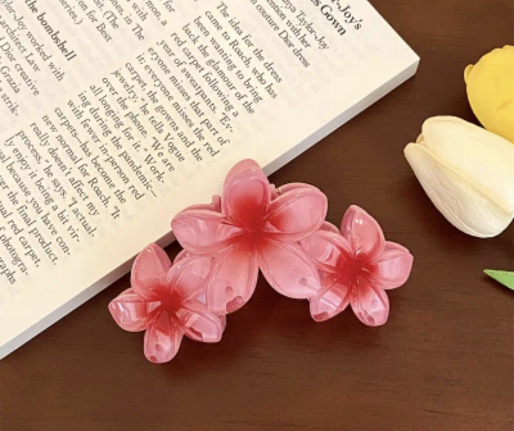 Заколка-крабік квітка Червоний Сміла - фото 1