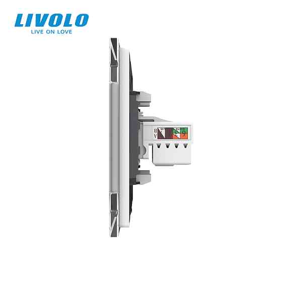 LIVOLO Розетка комп'ютерна RJ-45 Livolo білий скло (VL-C791C-11) Коломия