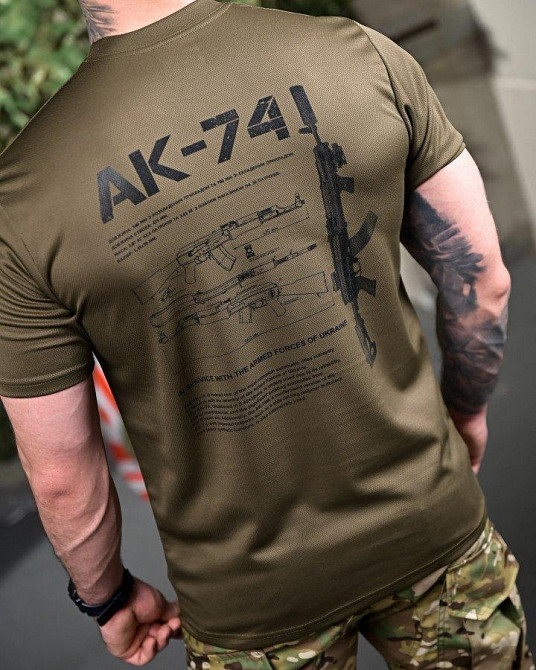Тактична потовідвідна футболка АК-74 oliva ПП7632 Одеса - фото 2