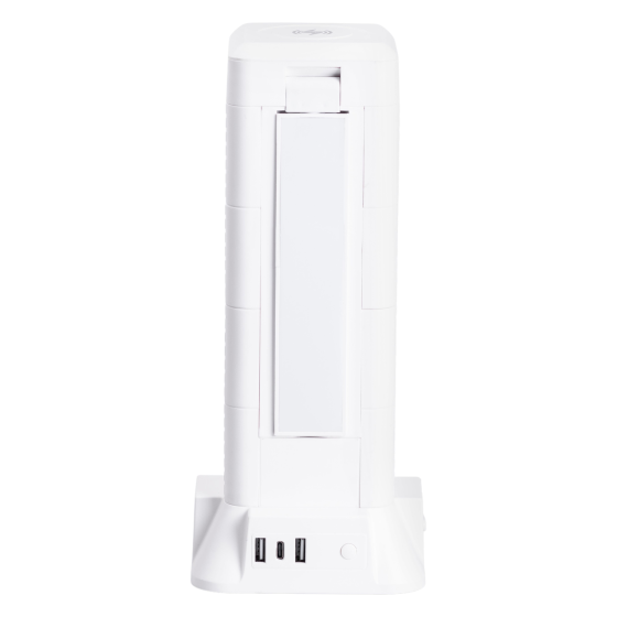 Мережевий фільтр подовжувач 2.8 м з лампою на 12 універсальних розеток з 2 USB, 1 Type-C, бездротова зарядка HP-5-9MF Київ