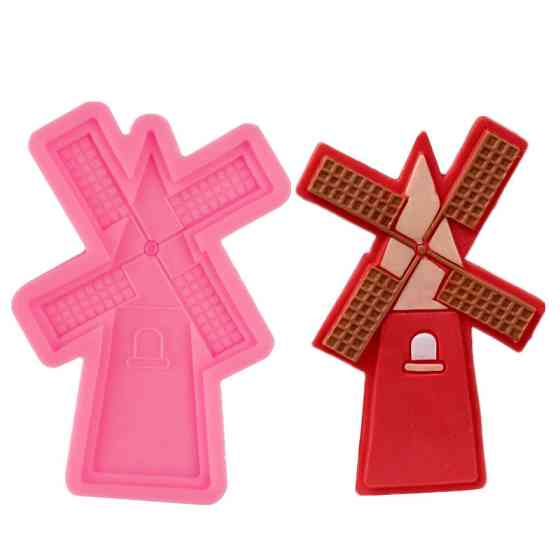 Молд силиконовый Мельница 105 на 70 мм розовый Киев